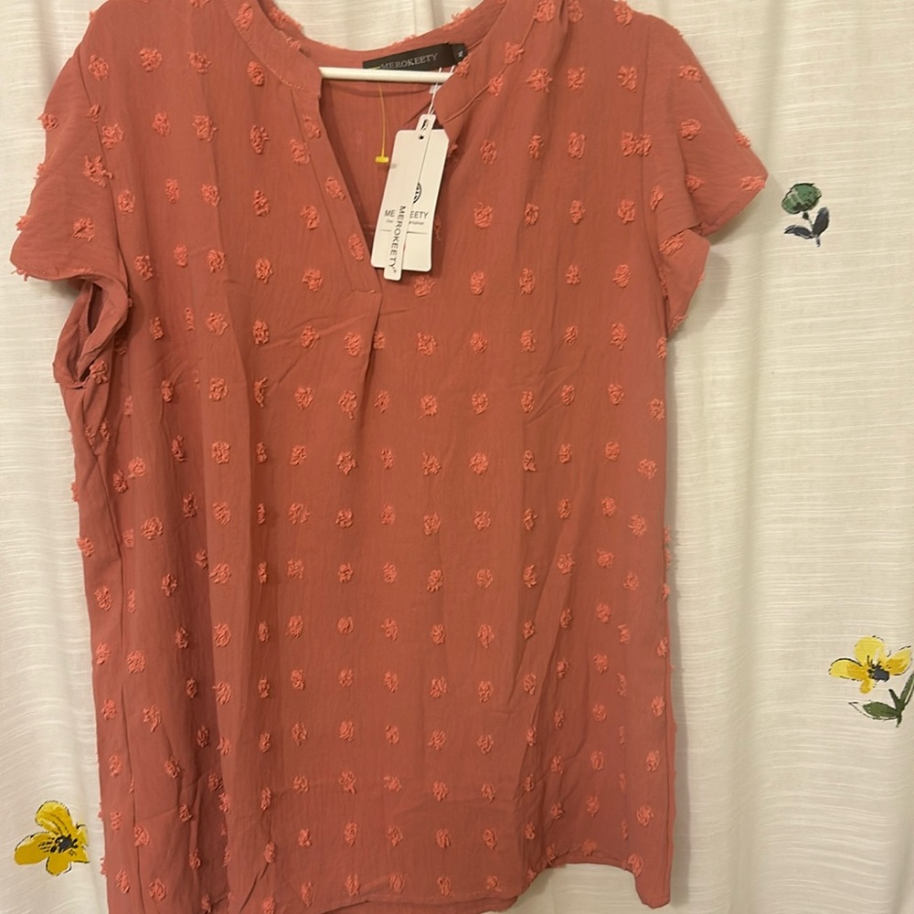 NWT pink blouse XL